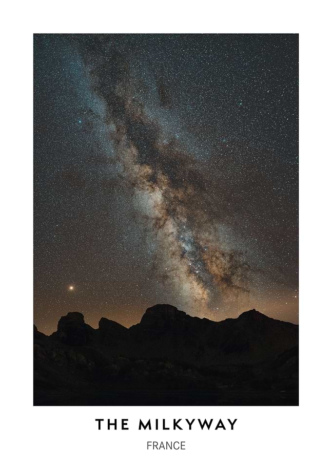 Milky Way Over Mountains