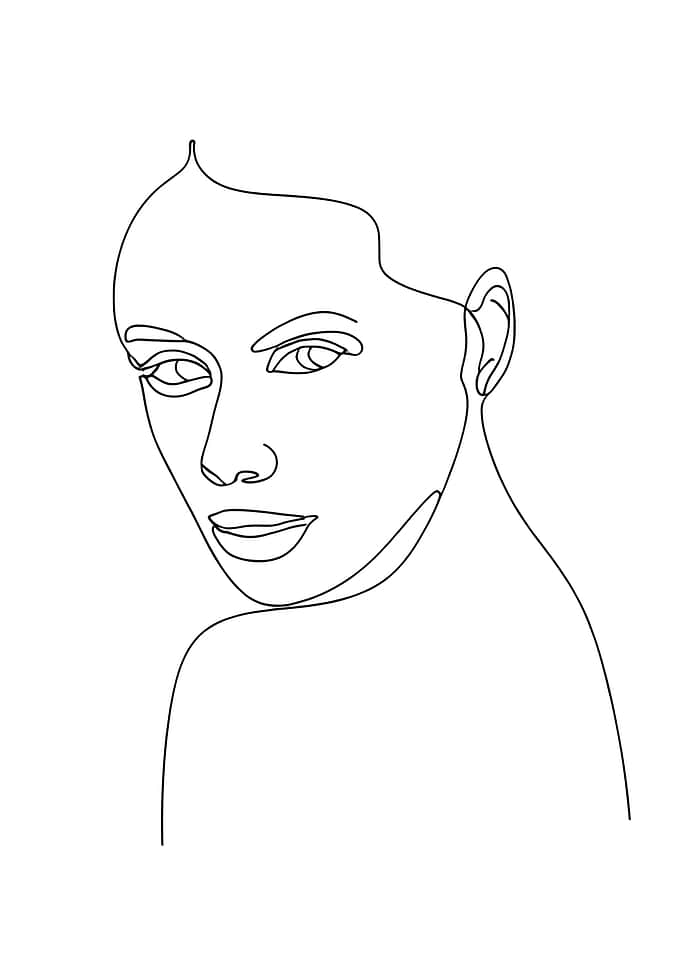 Line Art Woman Portrait