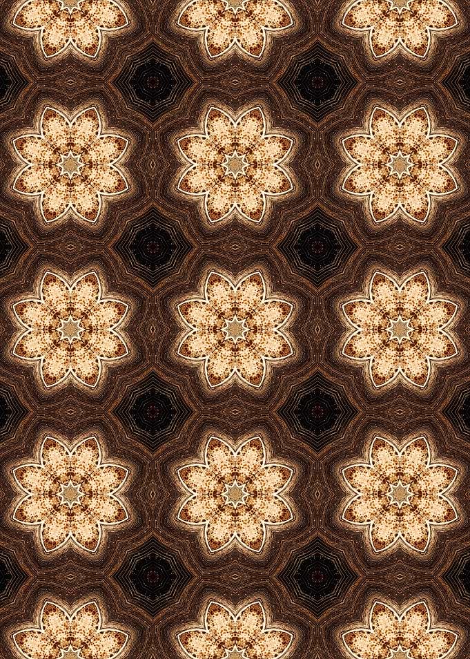 Brown and Beige Floral Pattern