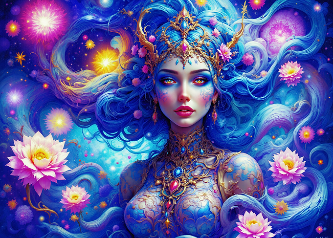 Lotus Princess in the Cosmic Dream