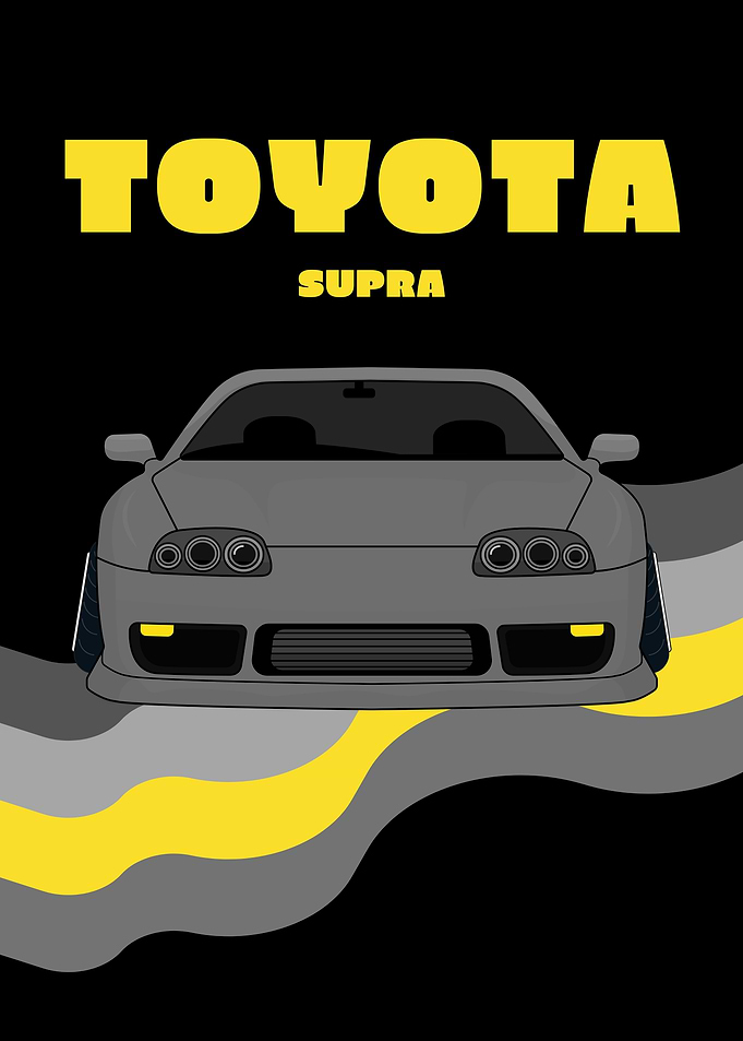 Toyota Supra Car Illustration