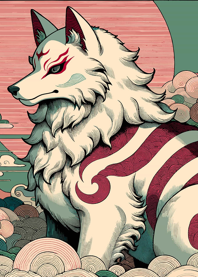 Anime Japanese Kitsune Spirit
