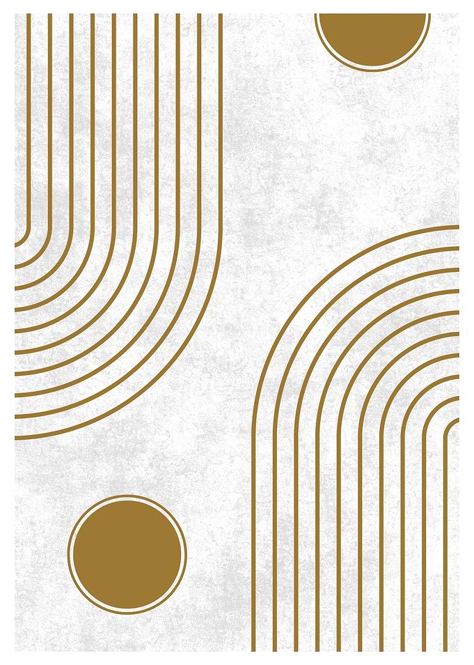 Abstract Gold Lines Art