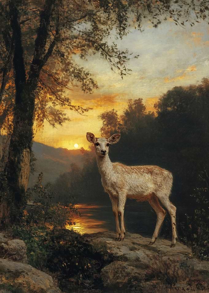 Deer at Sunset
