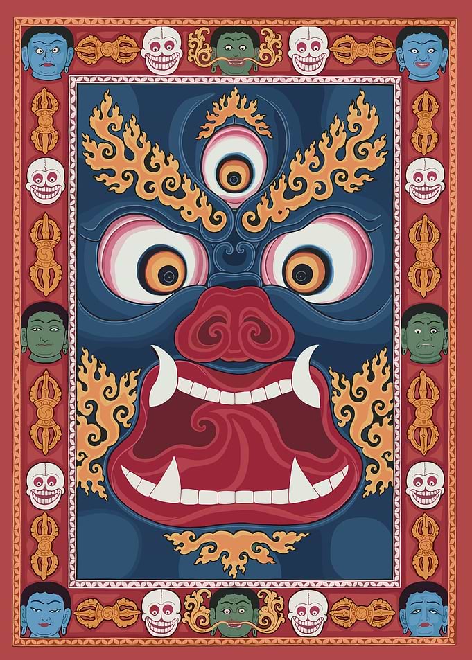 Tibetan Deity Face