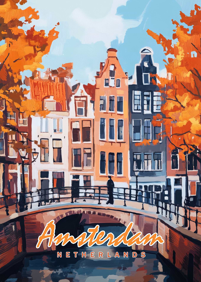Amsterdam Canal Painting