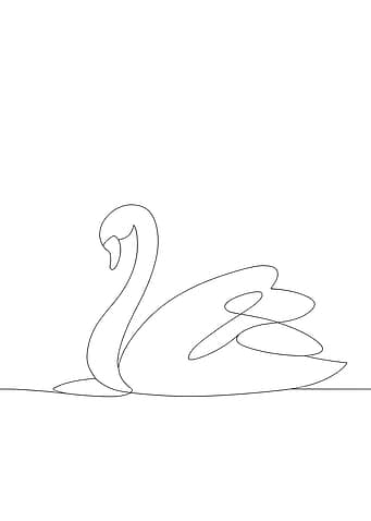 One Line Swan Art