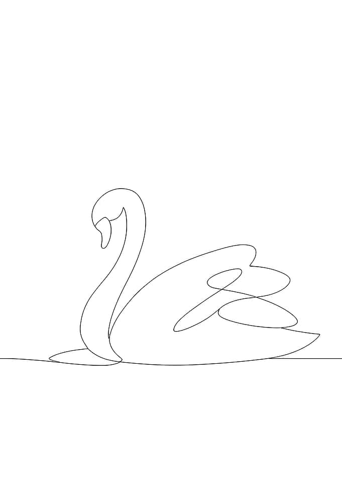 One Line Swan Art