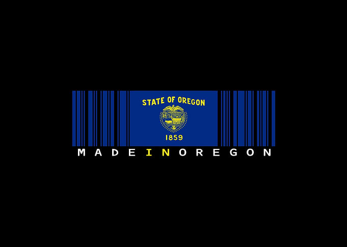 Oregon State Flag Barcode