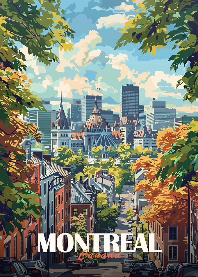Montreal Cityscape Poster