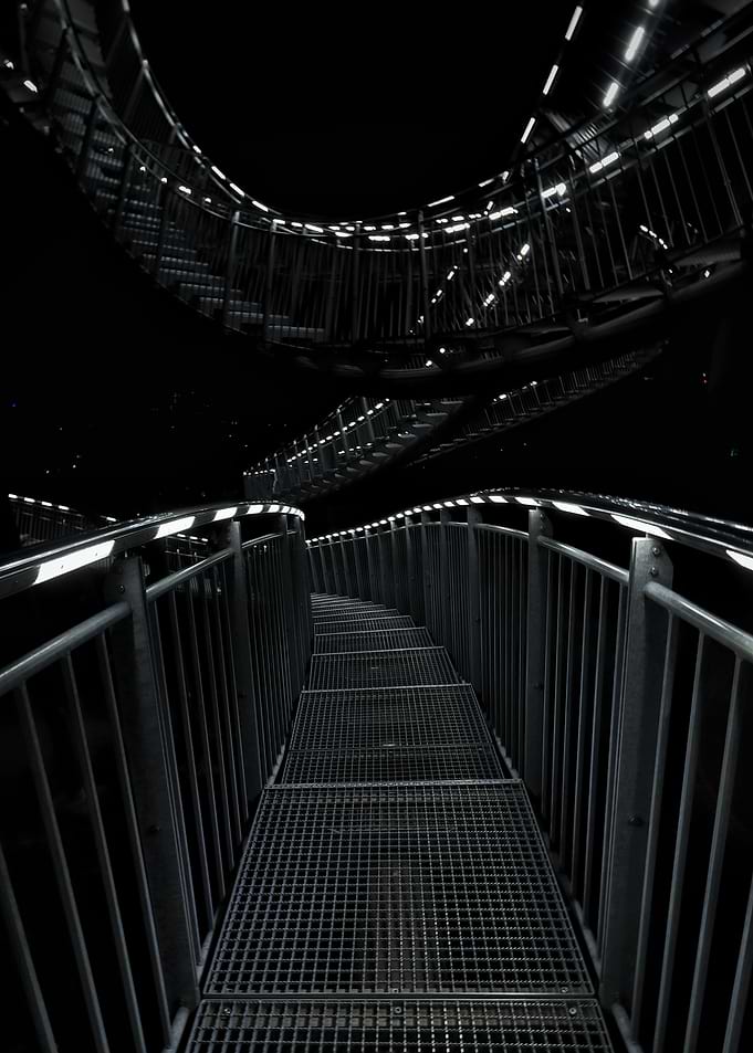 Spiral Staircase at Night