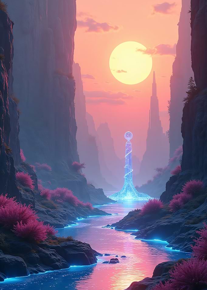 space Sunset Landscape