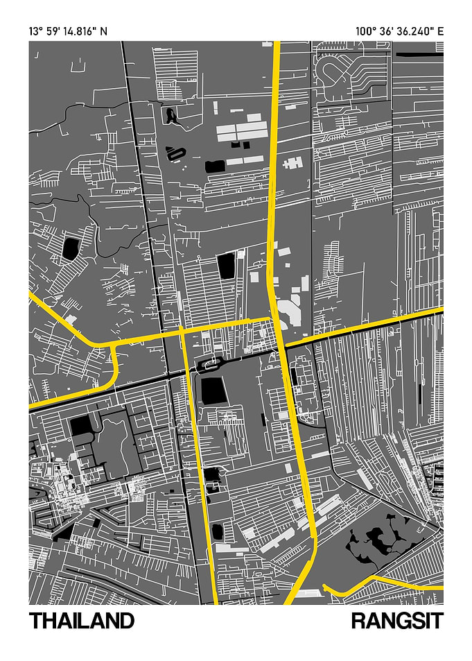 Rangsit City Street Map