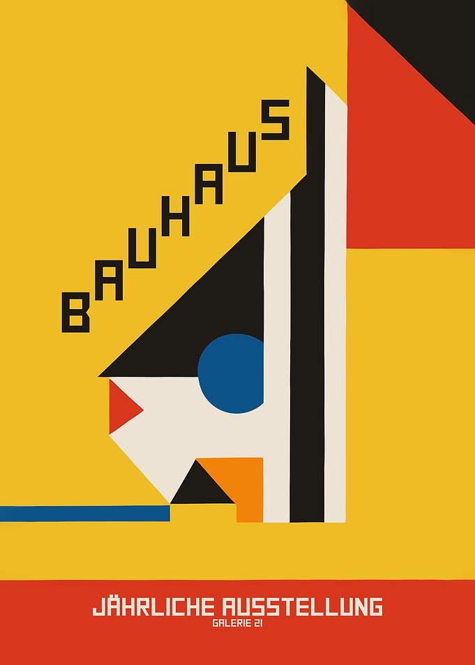 Bauhaus Geometric Poster
