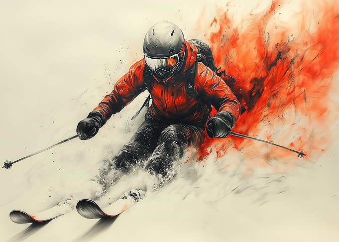 Skier in Motion