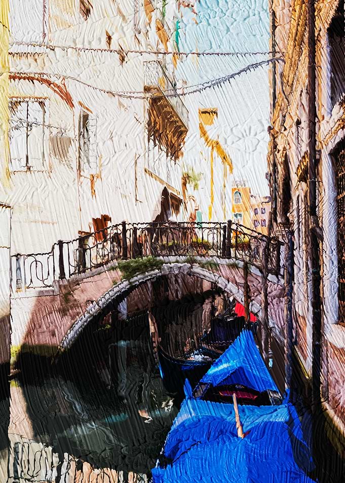 Venice Canal with Gondolas Italia