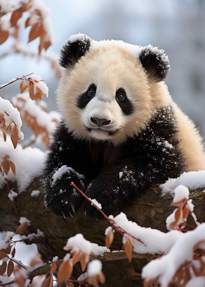 Panda Cub in Winter