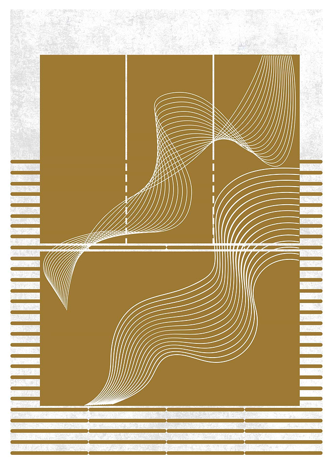 Abstract Gold & White Art