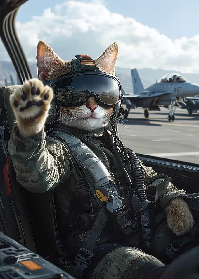 Cat Fighter Pilot