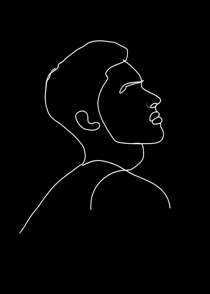 Man Line Art Portrait