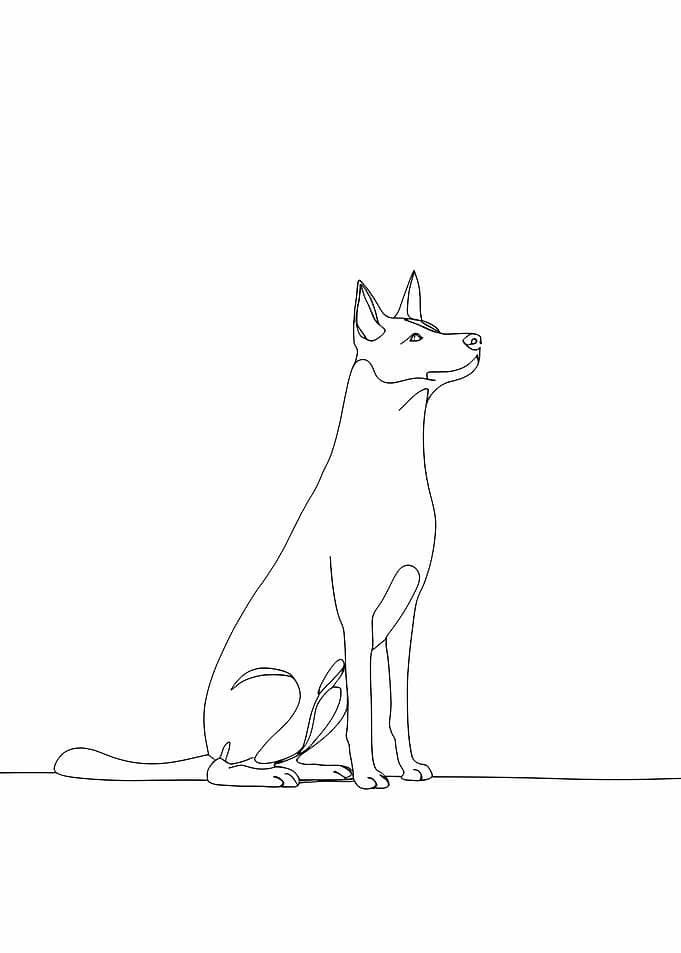 Dog Line Art