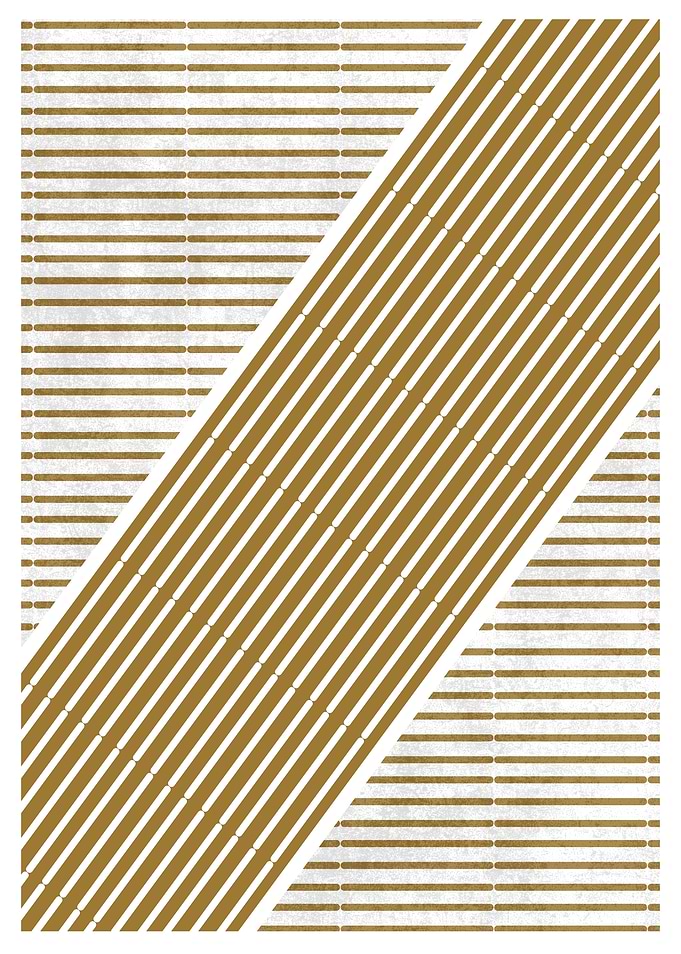 Abstract Gold and White Stripes