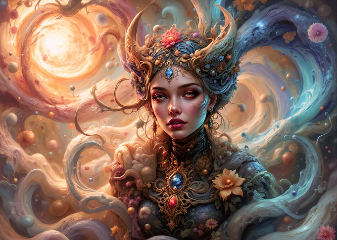 Goddess Freya's Cosmic Dream Realm