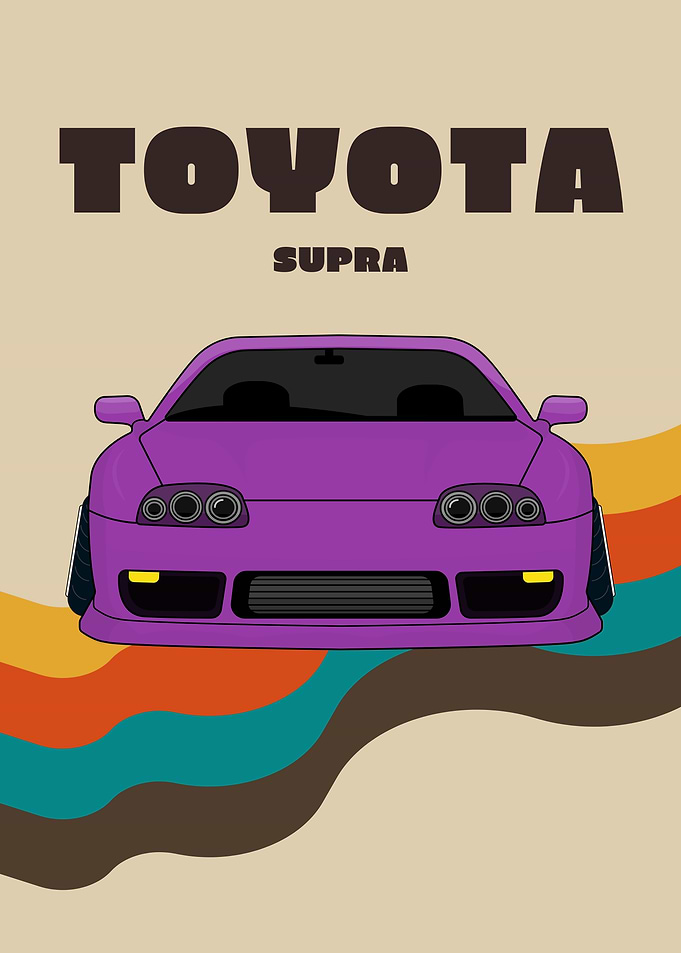 Purple Toyota Supra