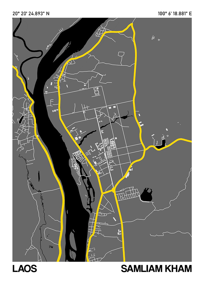 Samliam Kham City Street Map