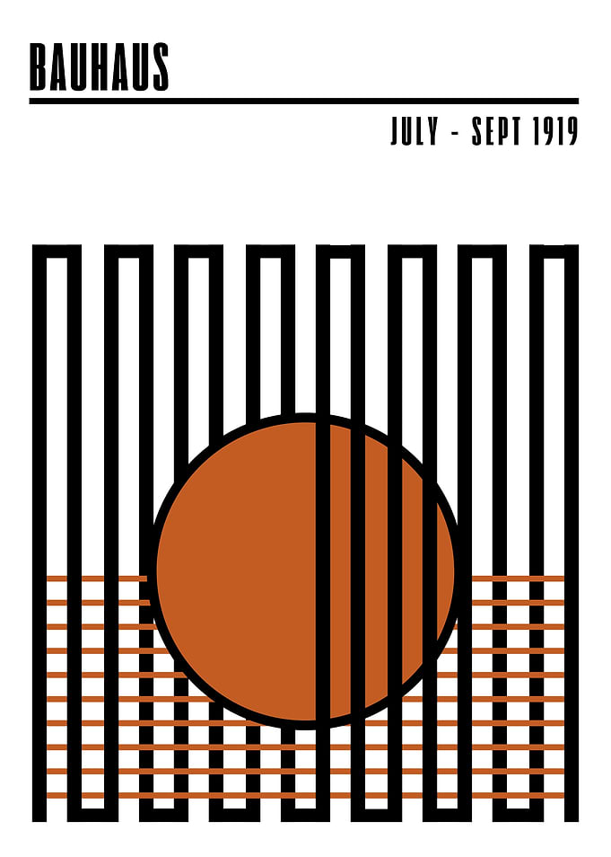 Bauhaus Geometric Art Print