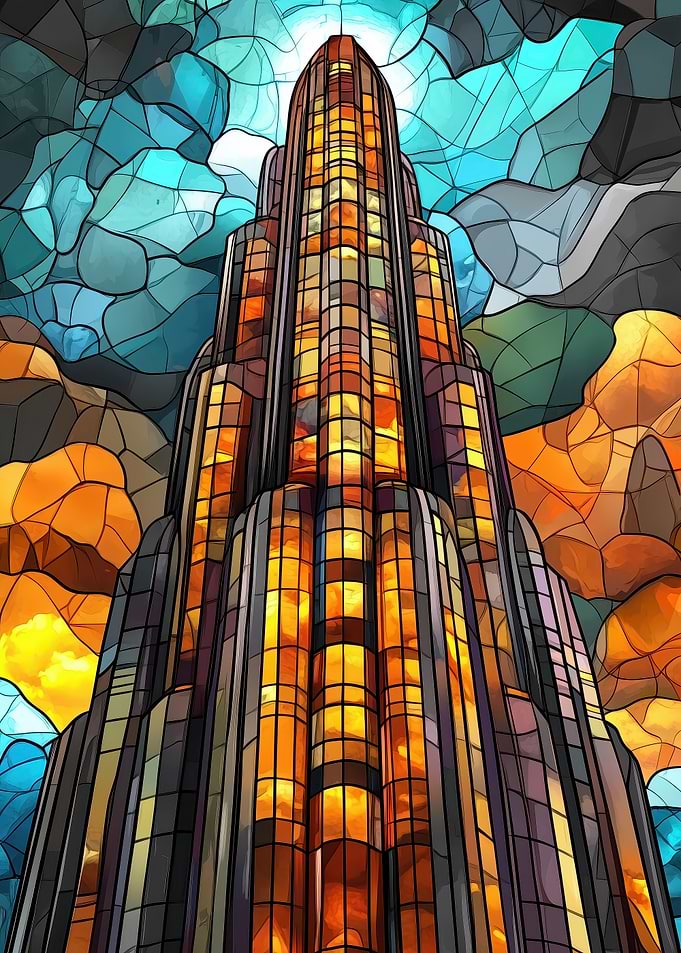 Stained Glass Skyscraper