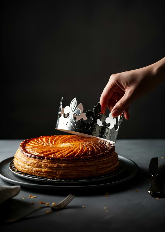 King Cake with Crown