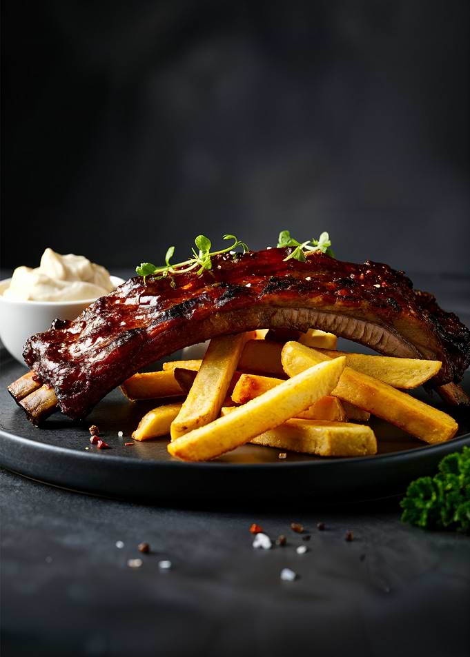 BBQ Ribs with Fries