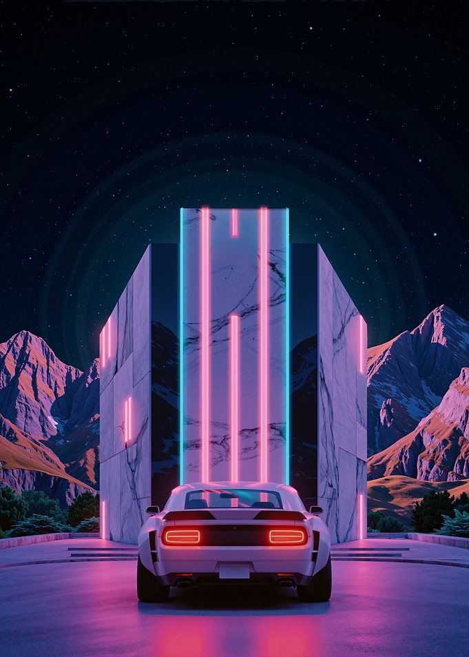 Retro Futuristic Car