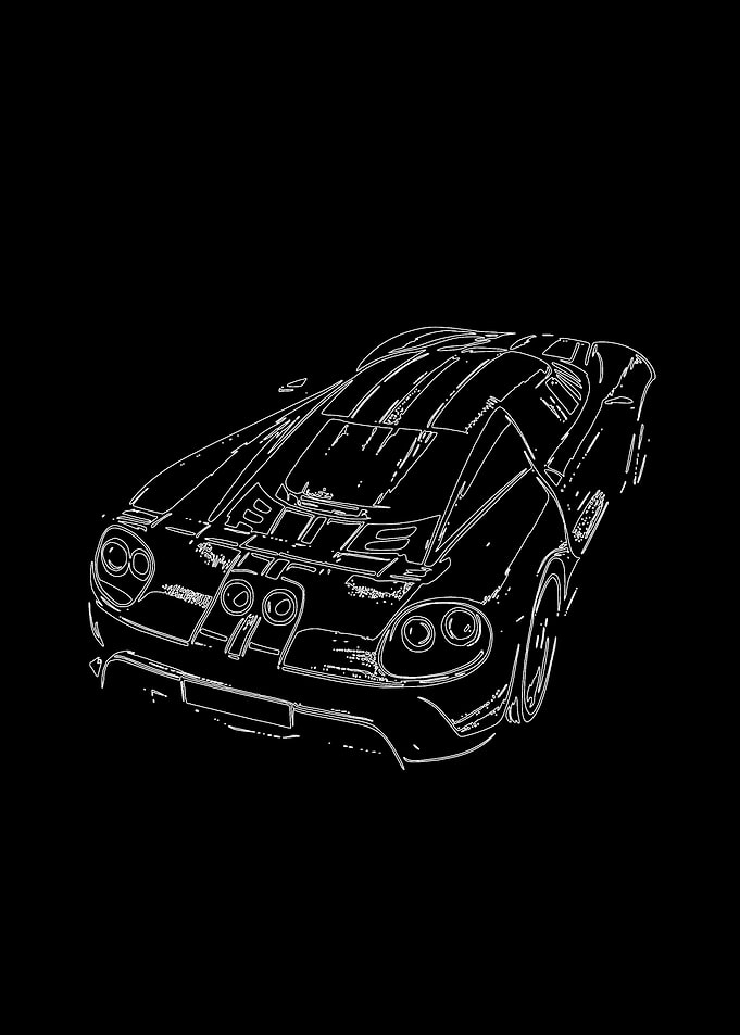 White Line Art Car