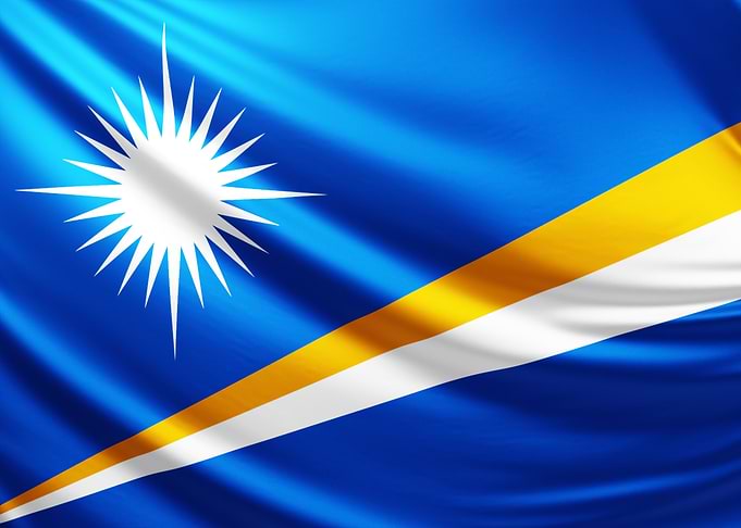 Marshall Islands Flag, realistic flag of Marshall Islands