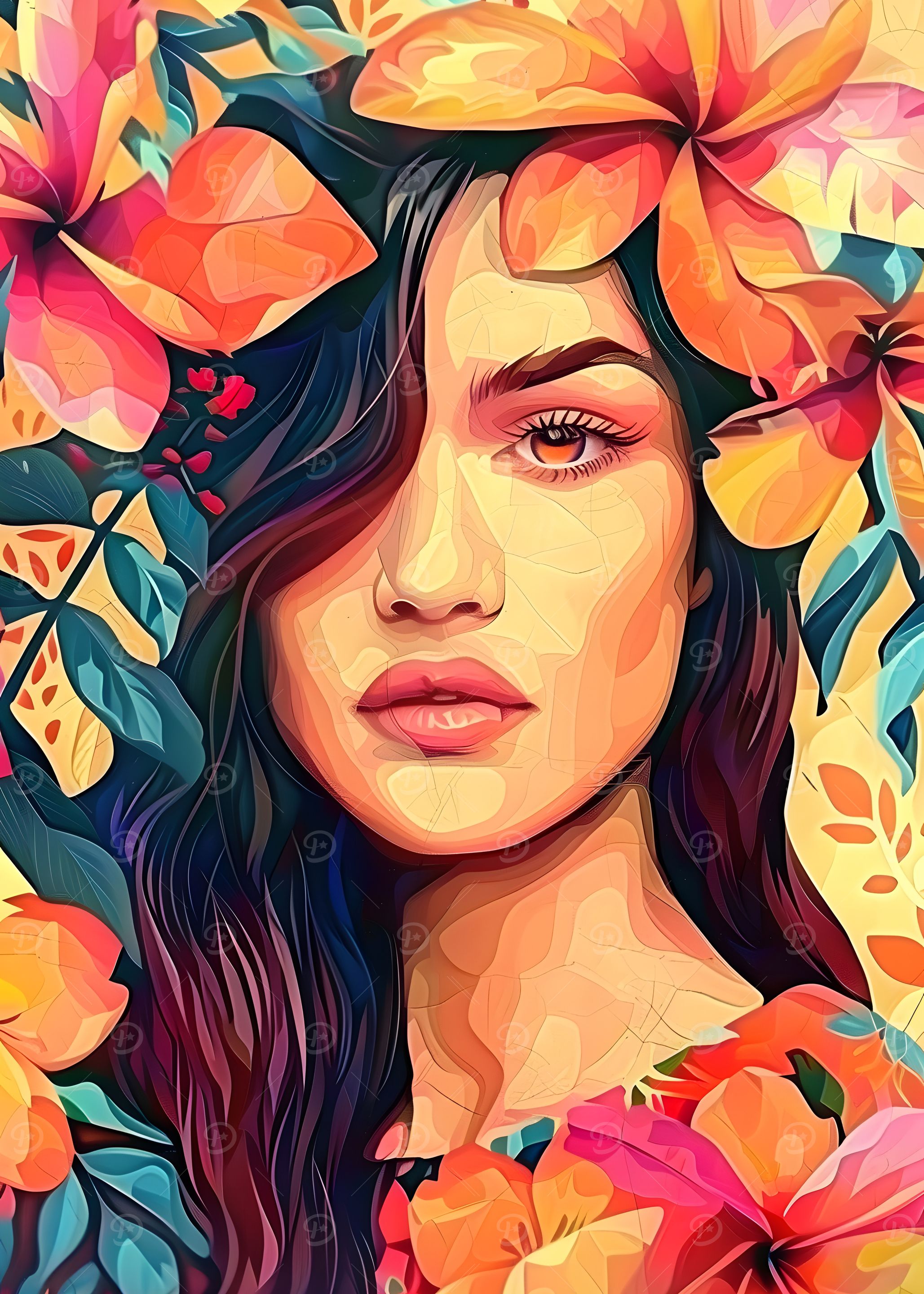 Woman with Flowers