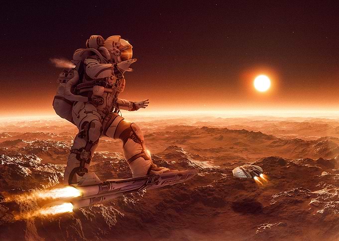 Astronaut on Mars