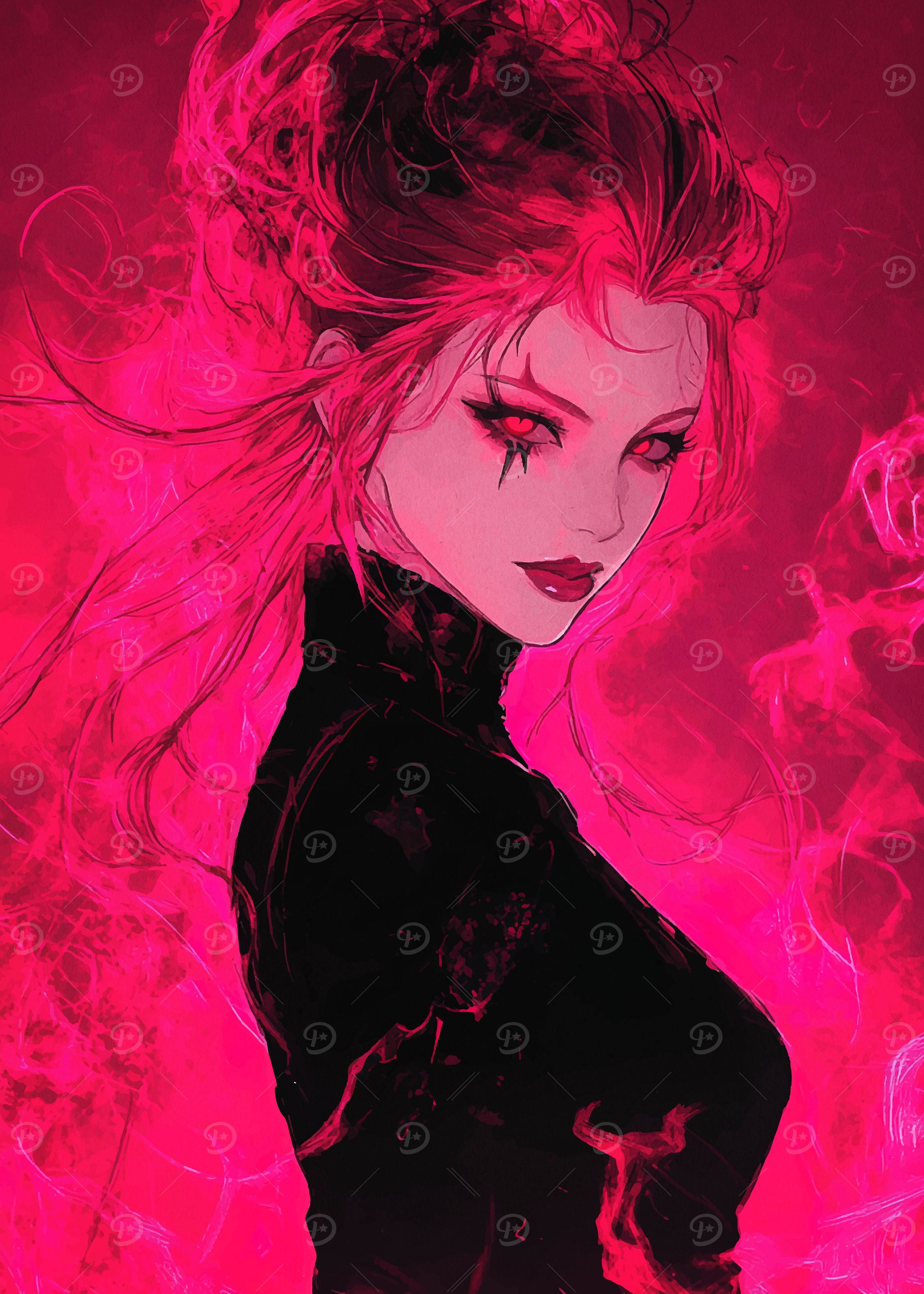 Anime Girl in Flames