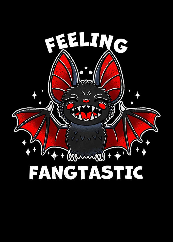 Cute Bat Feeling Fangtastic