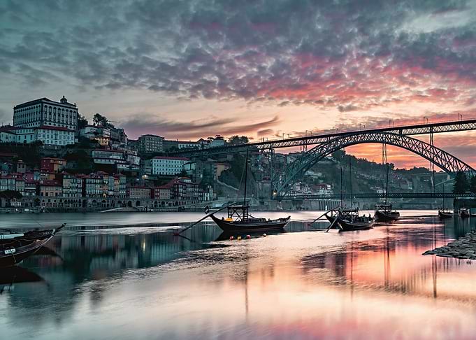 Colorful Douro River Sunset