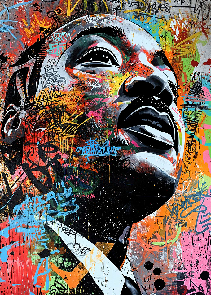Martin Luther King Jr. Graffiti Art