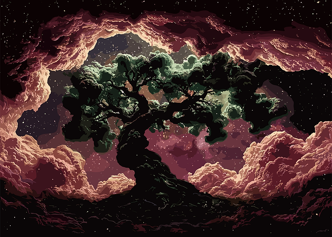 Tree in Starry Sky