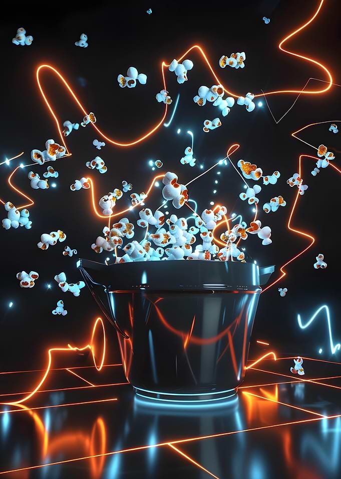 Neon Popcorn Bucket