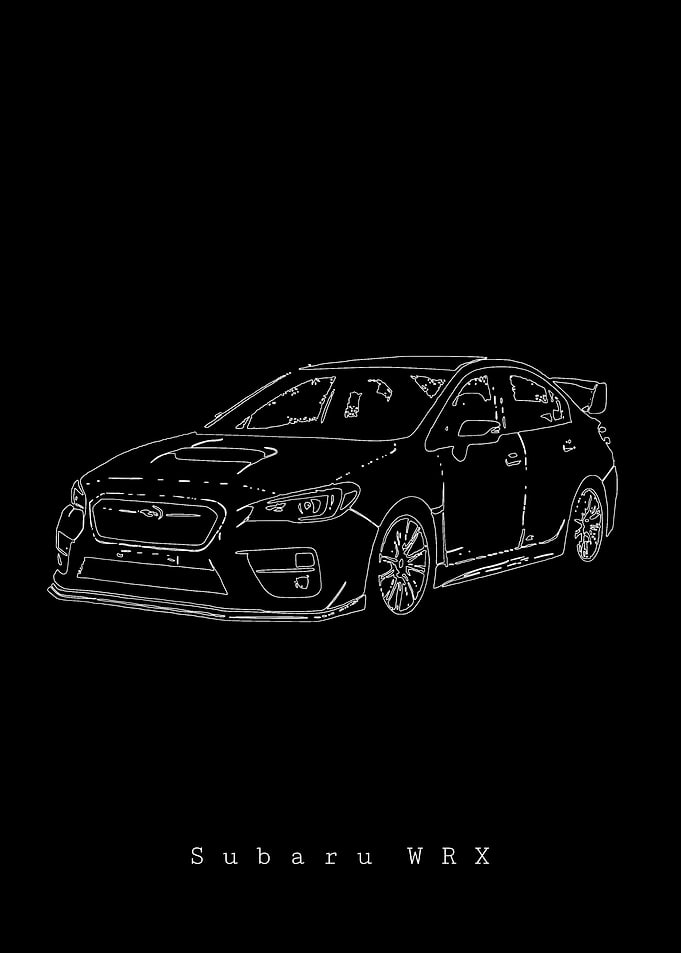 Subaru WRX Line Art