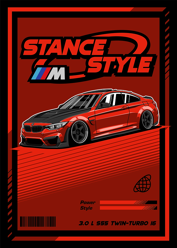 BMW M4 F82 Stance Style Red