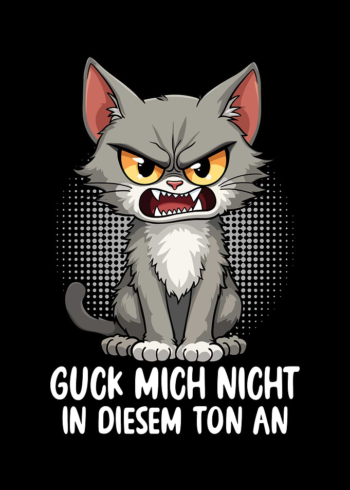 Angry Cat Illustration