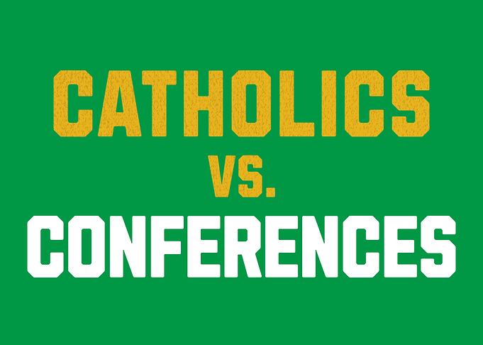 Catholics vs. Conferences College Football Sports Man Cave Decor