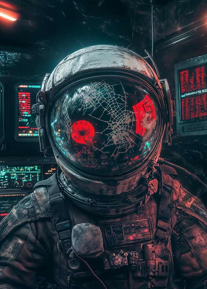 Spaceman in a Cracked Helmet