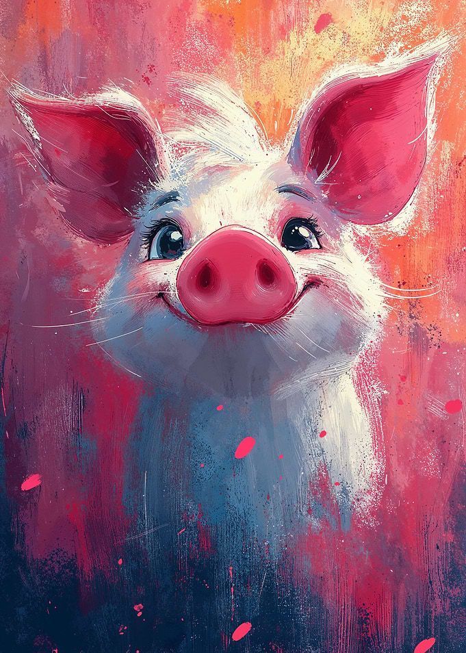 Cute Pig Portrait